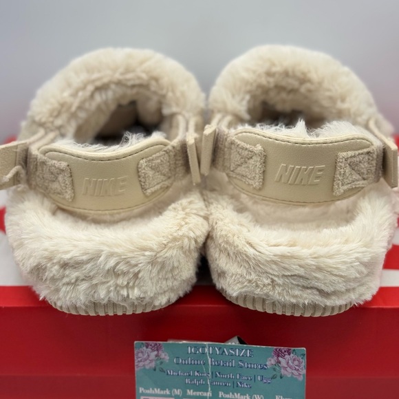 NIKE CALM FUZZY MULES FZ3119-100 (9) - Picture 6 of 7